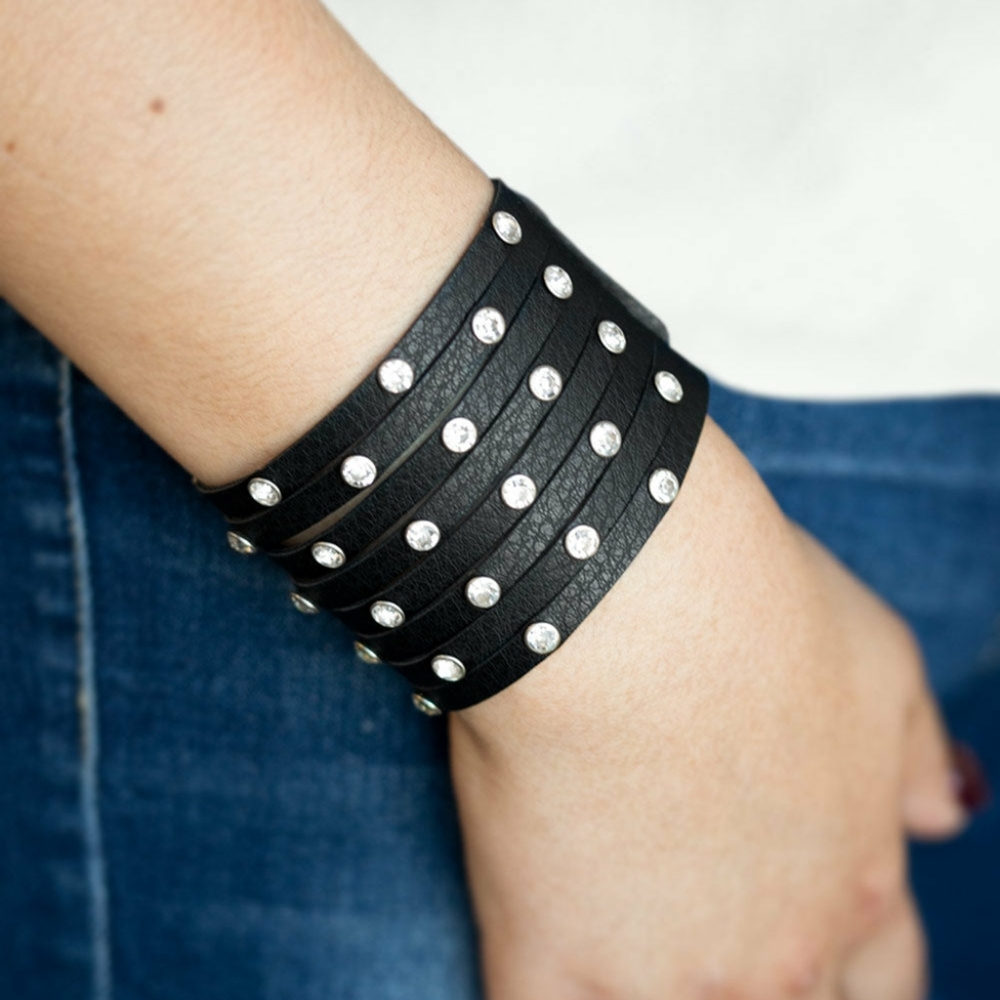 "SASS SQUAD" BLACK WRAP BRACELET